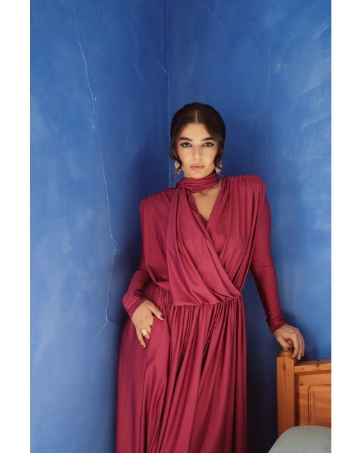 Rayan Purple The Drape Dress