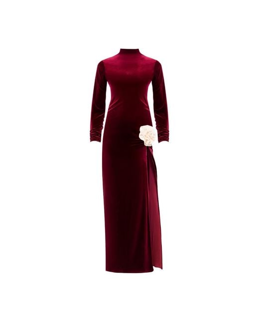 Nur Karaata Red Queen Chamber Burgundy Dress