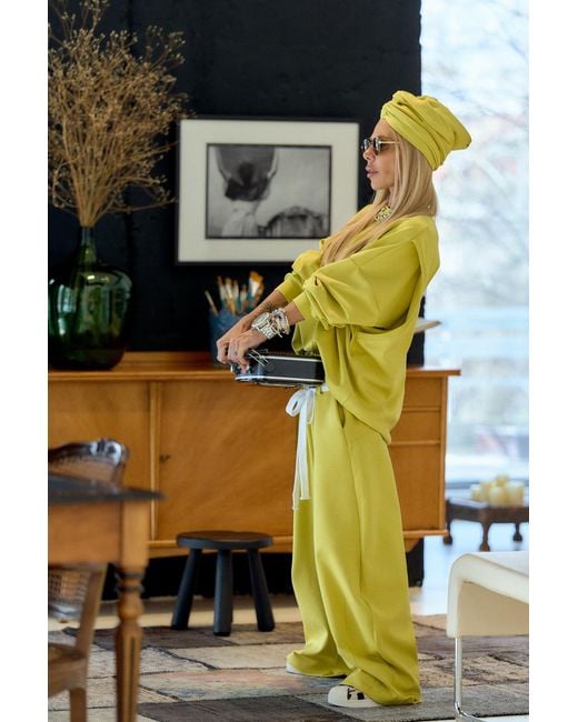 Clothes by Locker Room Yellow Oversized Sweat Set With Open Back