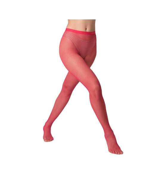 Hedoine Red The Drama — Fishnet Tights