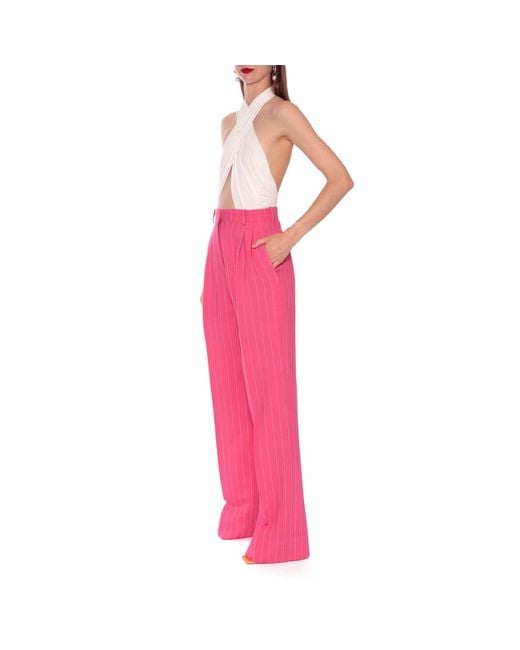 AGGI by HALEWSKI Gwen Hot Pink Hight Waist Wide Trousers