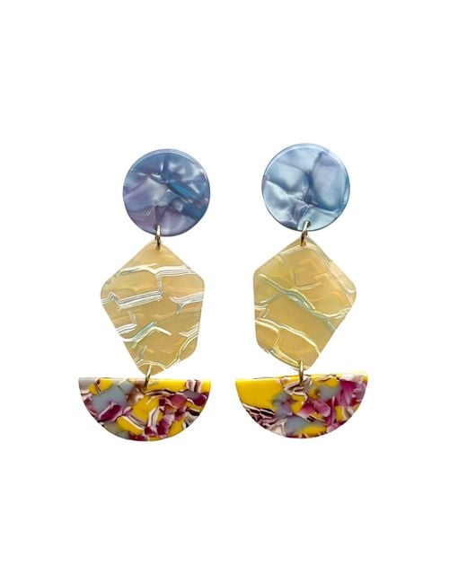 CLOSET REHAB Blue Pendulum Drop Earrings