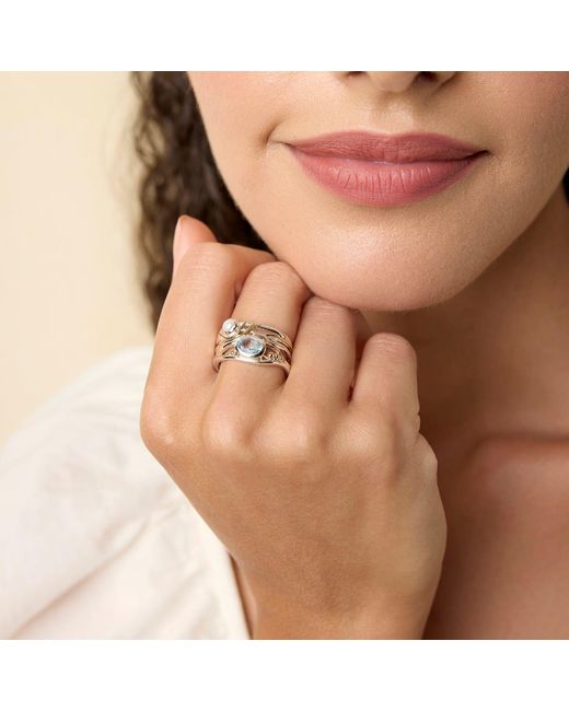 Isla Silver White Topaz & Freshwater Pearl Statement Ring