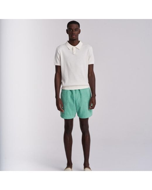Little Mariner Green Sage Terry Shorts for men