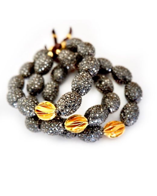 Persia Dona Jewelry Metallic Hematite & Pyrite Petal Bracelet