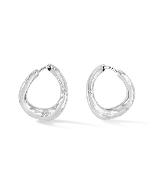Dower & Hall Metallic Entwined Twist Huggie Hoops