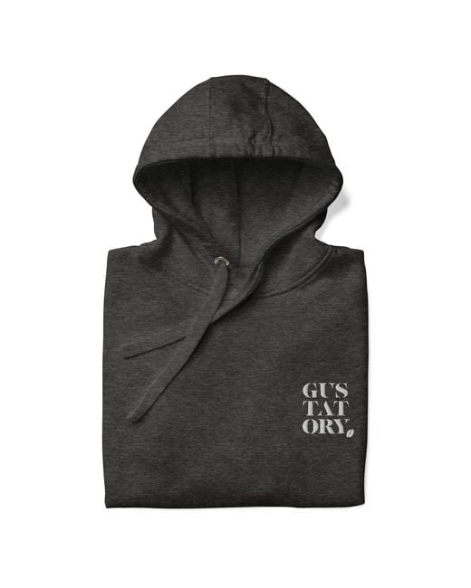 Anchor and Crew Gray Heather Gustatory Amsterdam Coffee Scene Cotton Blend Embroidered Hoodie