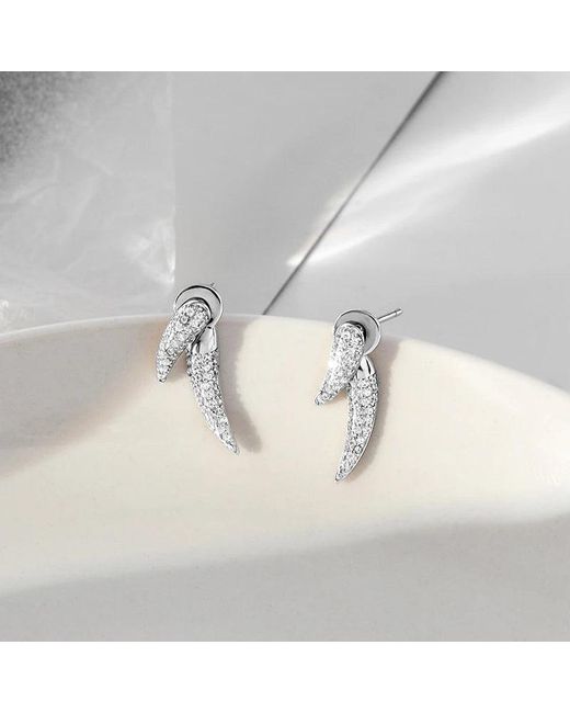 Aaria London White Kali Earrings