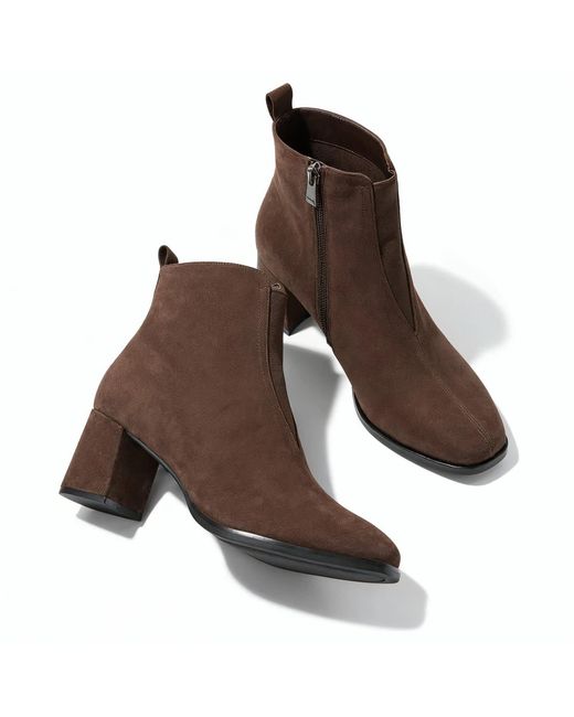 By Virgo Brown Maggie Warm Lined Suede Leather Boot