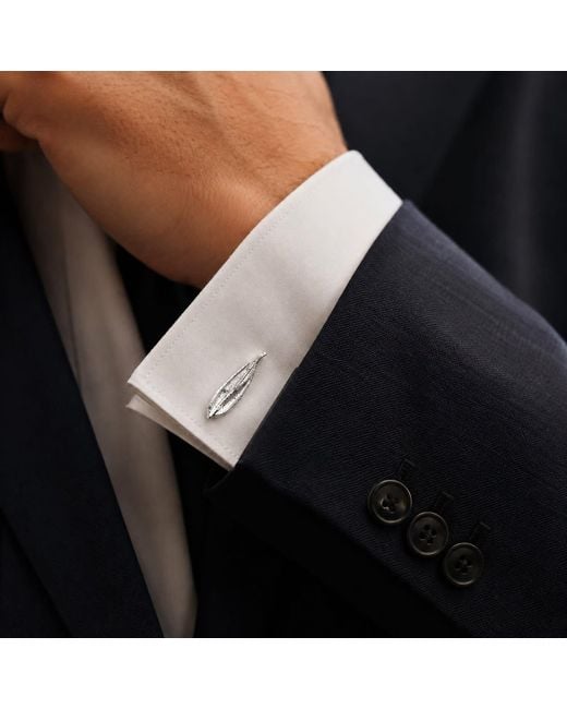Mother Nature Jewelry Metallic Leaf Cufflinks, Suit Accessories for men