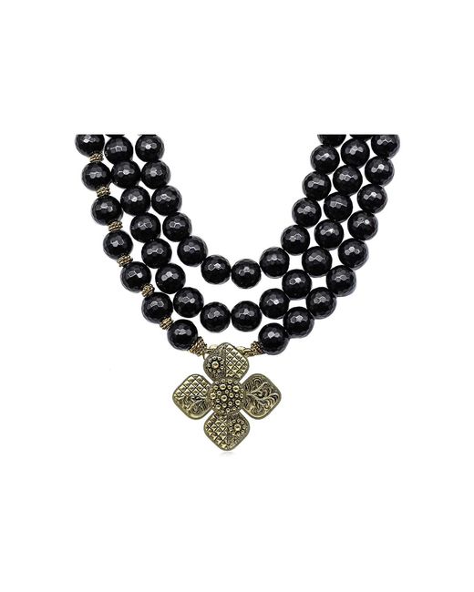 Bayemeyc Black Maise Onyx Layered Necklace