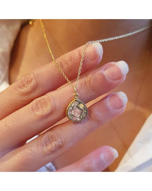 Harfi Metallic Plated Tourmaline October Birthstone Fine Necklace