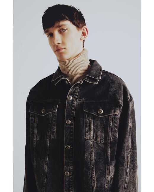 Pcfg Black Your Itch Colorblocked Denim Jacket for men
