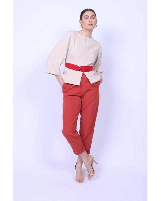 Mary Dickow Red Halima Top-Light