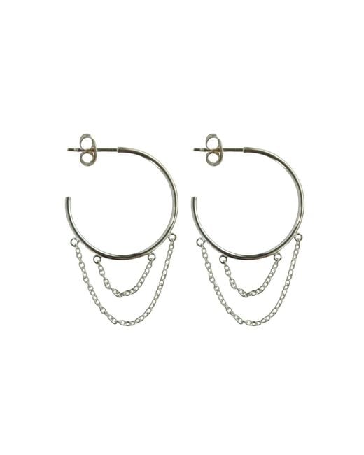 Areia Jewellery Metallic Elva Chain Hoops