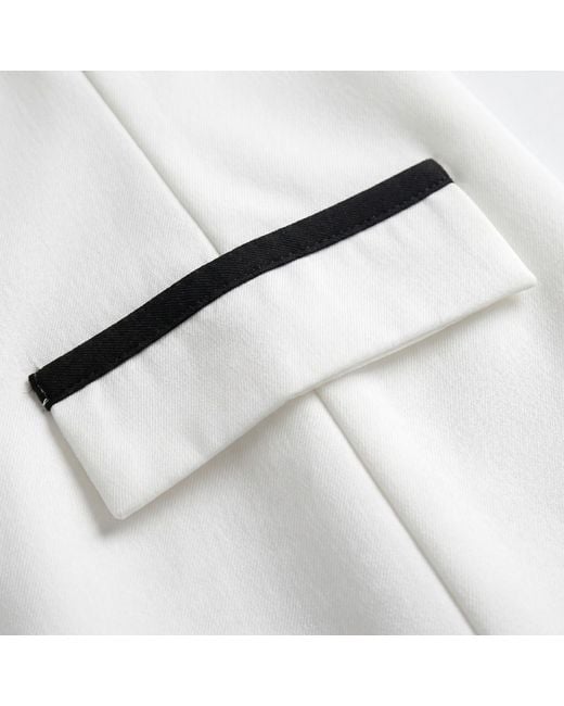 Modenaire White Shift Mini Dress Clean Tailored Form