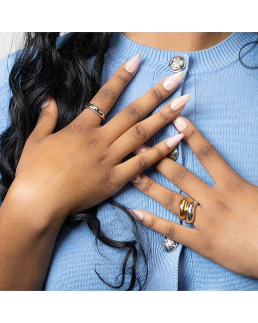 Belinda Jewelz White Nova Mixed Metal Ring