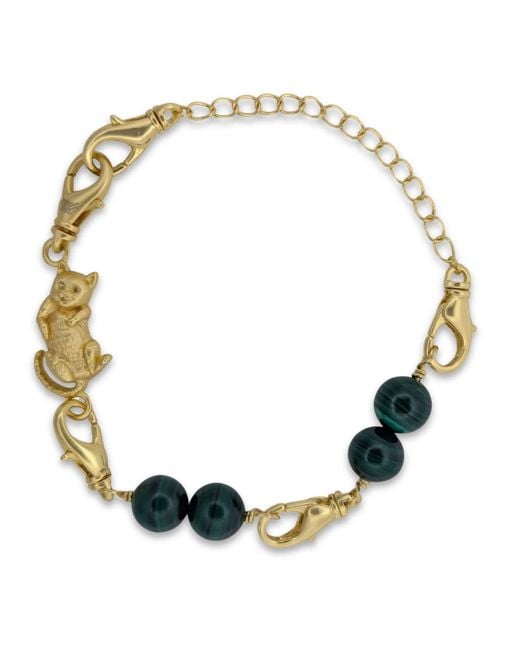 Frenvyrn Blue Cat Convertible Malachite Bracelet Bag Charm Small for men