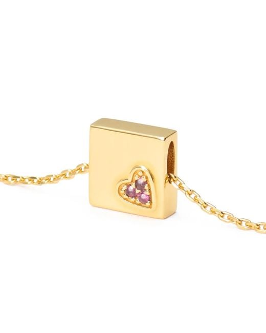 Kouree Metallic 'Gratitude Is The Attitude' Necklace Pendant Charm