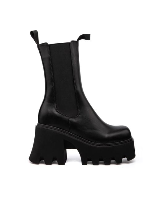 Lamoda Black Wipe Out Chunky Platform Ankle Boots