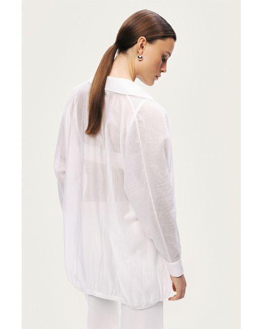 Nocturne White Neutrals Tie-Detail Shirt