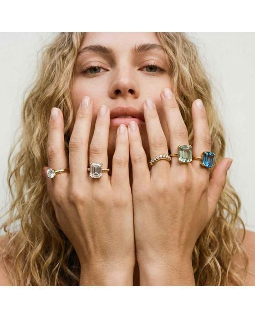 Dainty London Blue Ocean Topaz Ring