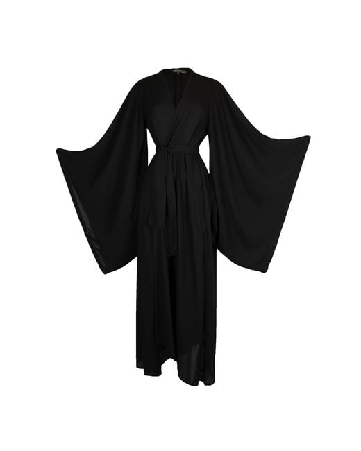Jennafer Grace Black Kimono Duster Wrapdress