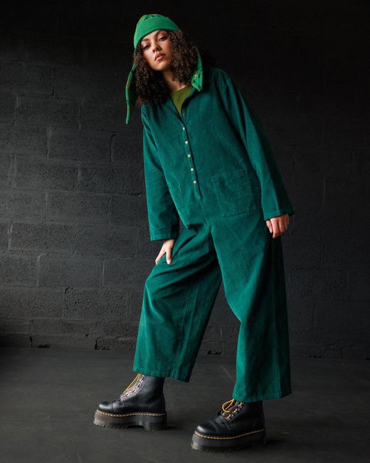 Mabli Green Cord Overalls