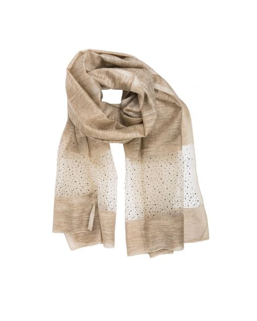 Saachi Natural Star Gazer Moccasin Scarf
