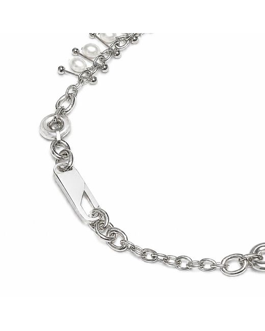 Kirei Metallic Purity Freshwater Pearl Chain Necklace