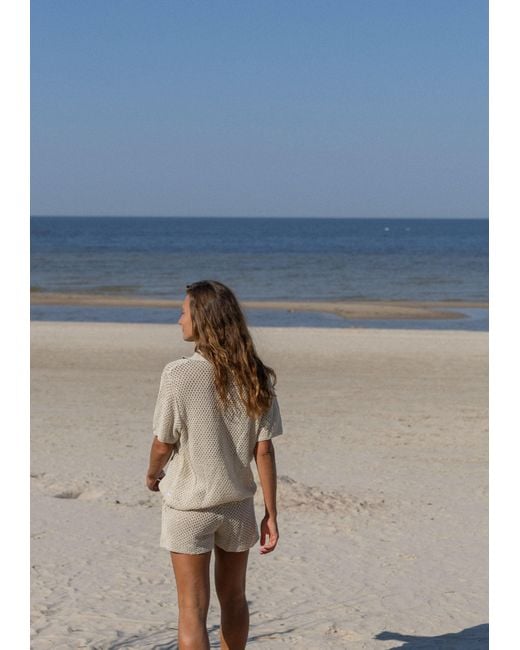 SALANIDA Natural Neutrals Coco Lace Shorts Cream