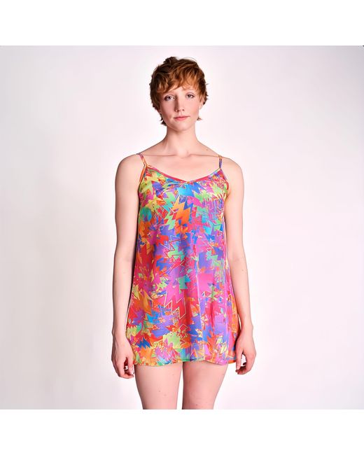Any Old Iron Red Pastel Lightning Short Dress