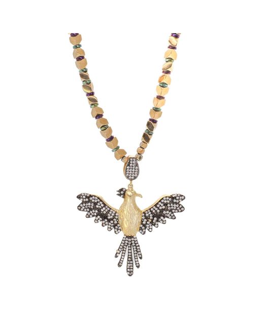 Ebru Jewelry Metallic Rebirth And Eternity Phoenix Necklace