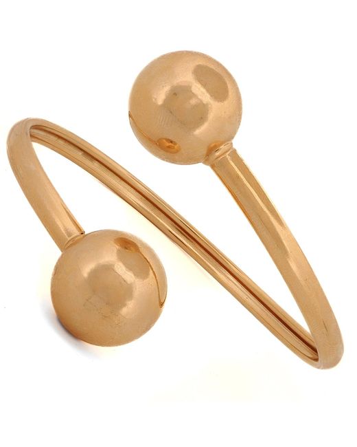 Ebru Jewelry Metallic Dual Orb Cuff Bracelet