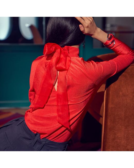 Emma Wallace Red Yenia Top