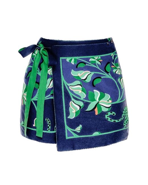 Jessie Zhao New York Green Swim Cover Up Skirt- Wonderland