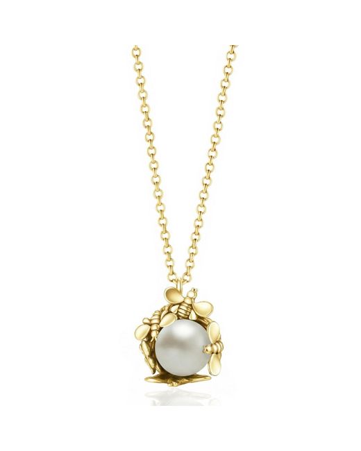 Unaloe Metallic Vermeil Pearl Necklace For – Luxury Queen Pendant