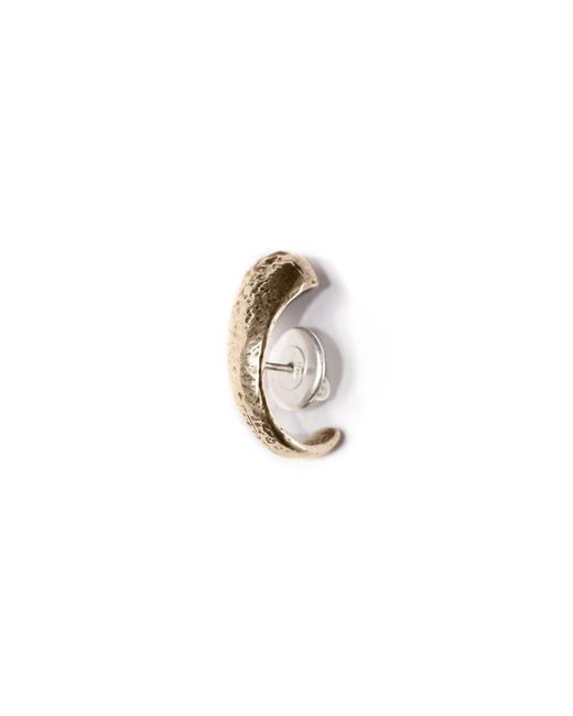 GYUNIA White Orb Single Stud Bronze