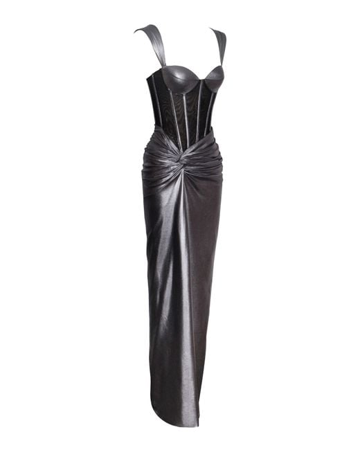 Miss Circle New York Odessa Metallic Corset Maxi Dress