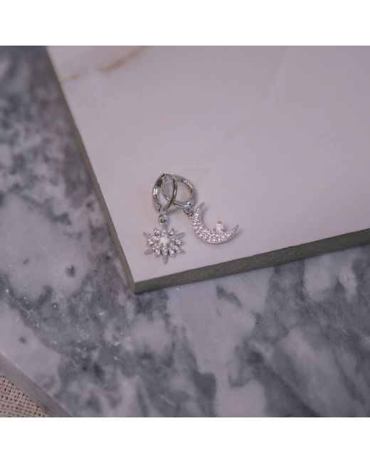 Luna Charles Metallic Esmae Moon & Star Earrings