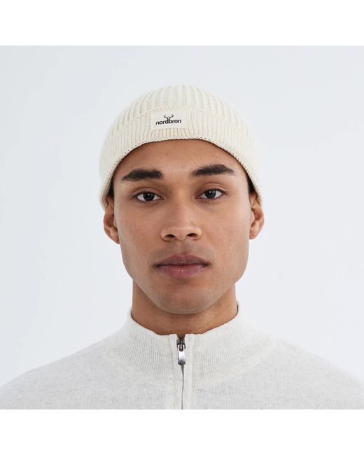 Norbron Natural Cuat Cream Beanie for men