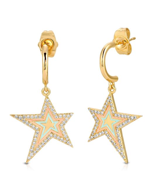 Glamrocks Jewelry Metallic Shine On Hoops