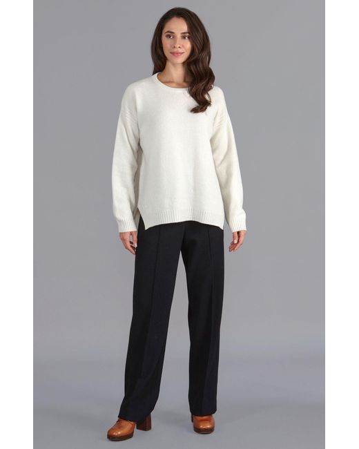 Paul James Knitwear White Neutrals Lambswool Louise Drop Shoulder Jumper