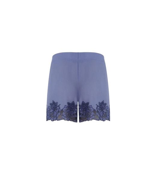 Bocan Couture Blue Luna Silk Lilac Cami And Short Set