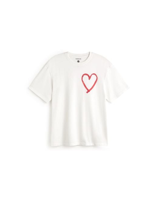 Thinking Mu White Heart Tape Aaron T-Shirt for men