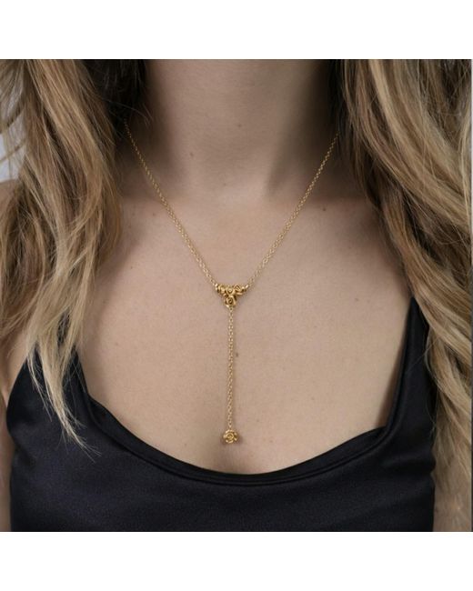 Unaloe Metallic Eres Plated Pendant Necklace For – Romantic Floral Design – Elegant Handmade Jewelry Gift