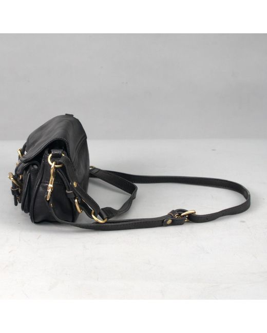 Rimini Black Leather Crossbody Bag 'sofia'