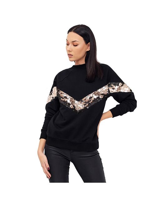 Otthie Black Elegant X-Mas Sweatshirt With Sequins