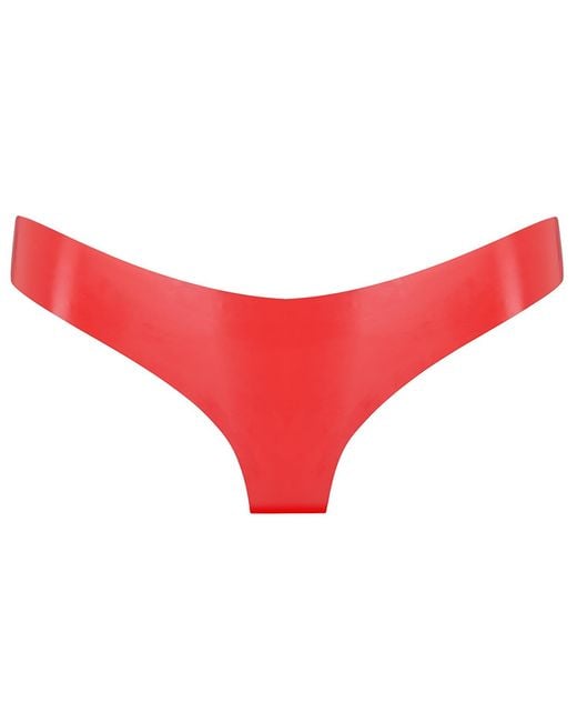 Elissa Poppy Red Latex Brief