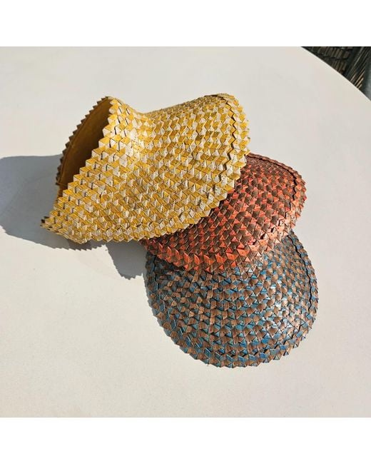 OhSun Metallic Neutrals Straw Visor